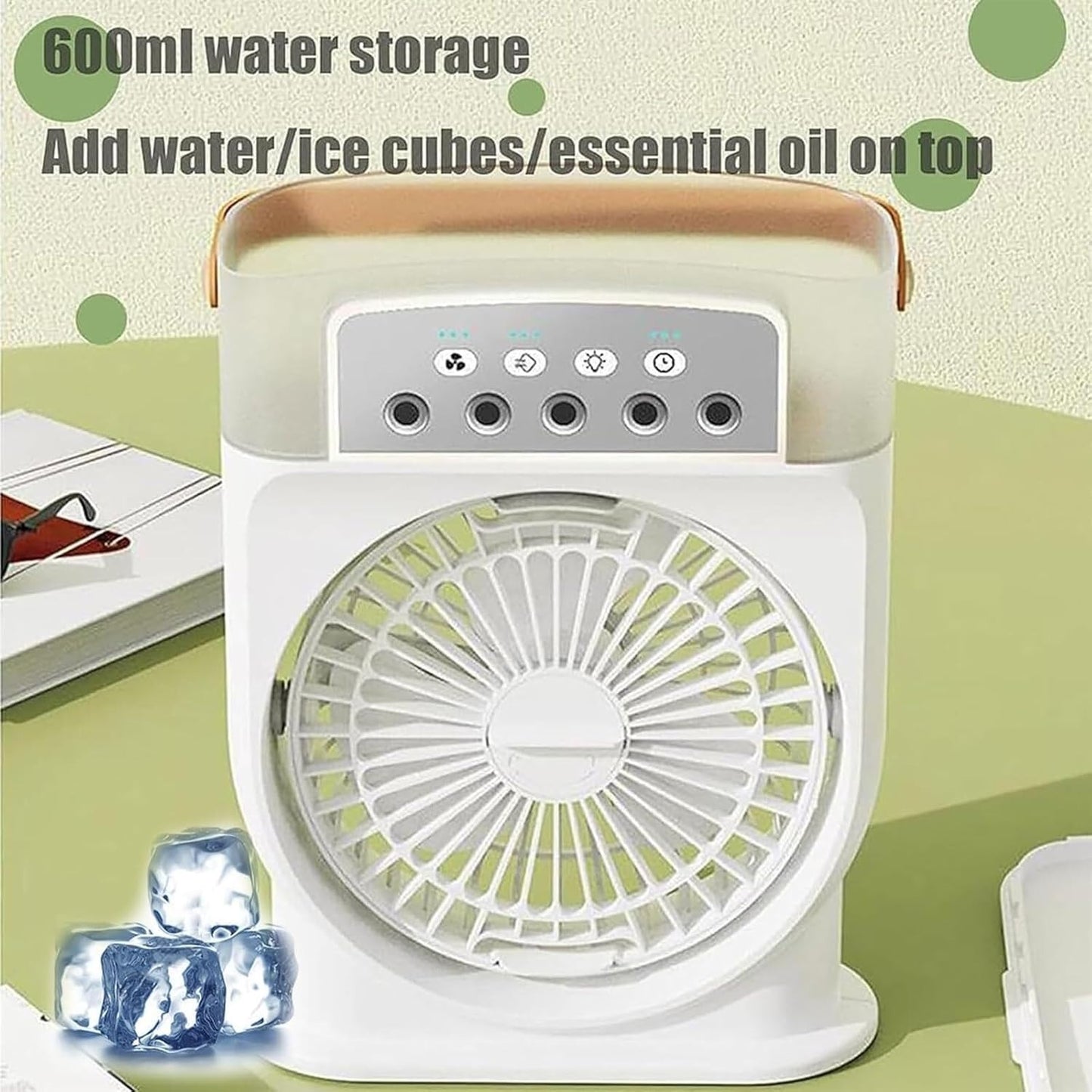 3 In 1 Fan Air Cooler with Ice Humidifier