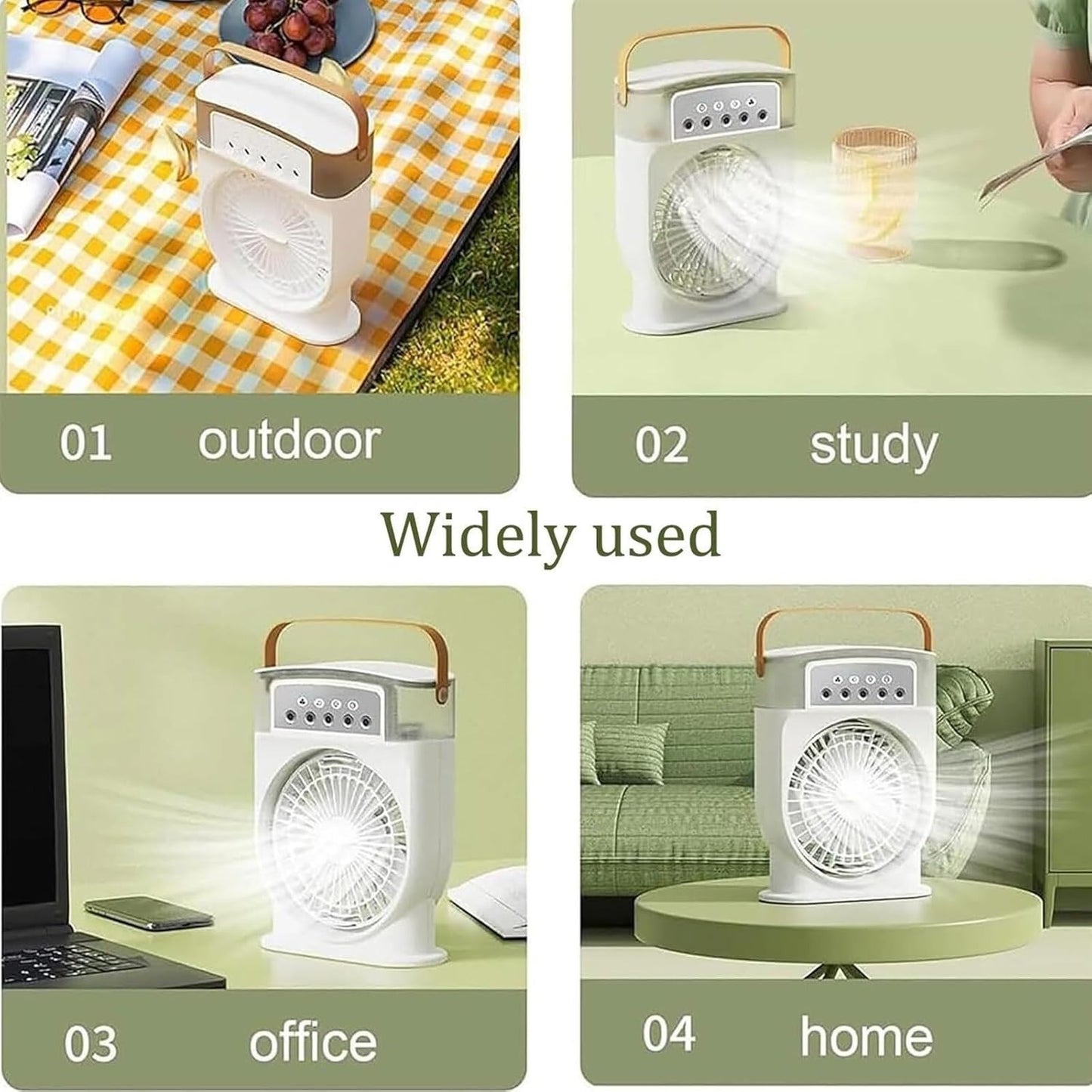 3 In 1 Fan Air Cooler with Ice Humidifier