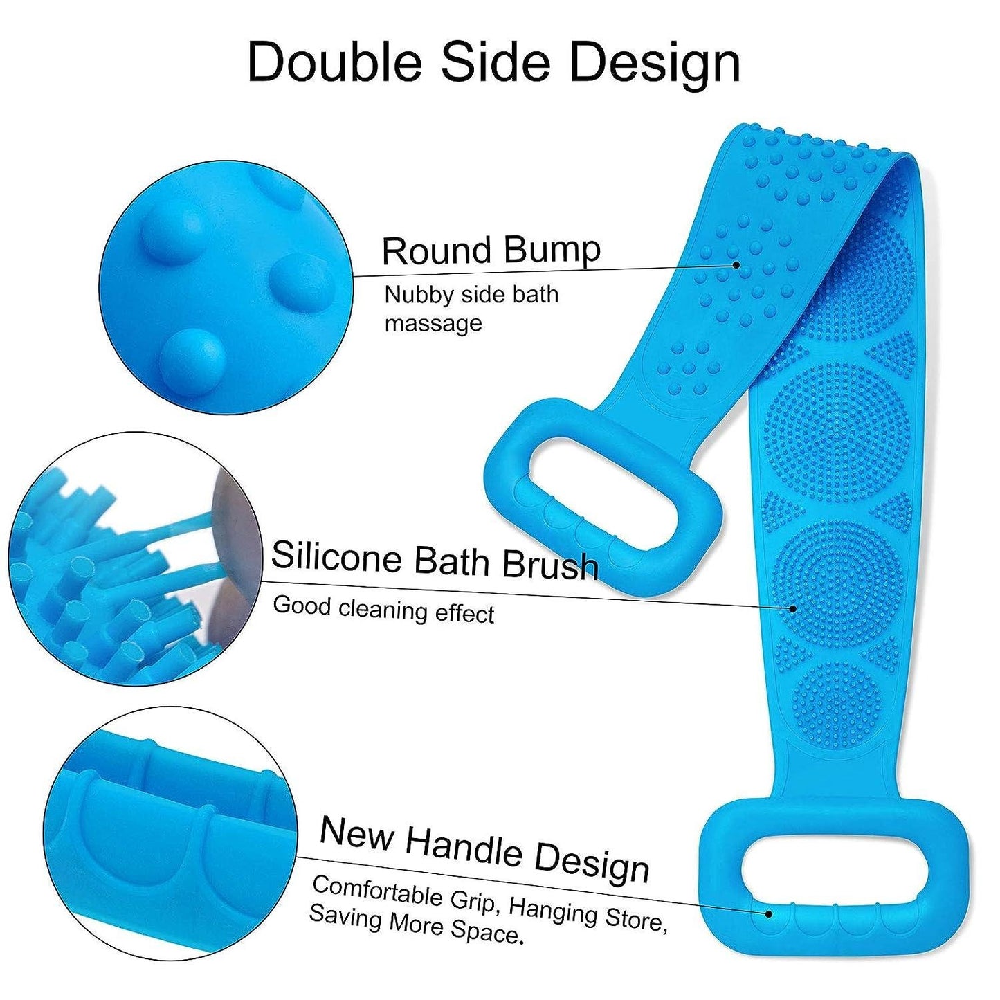Silicone Back Scrub Bath Shower Pair of 2
