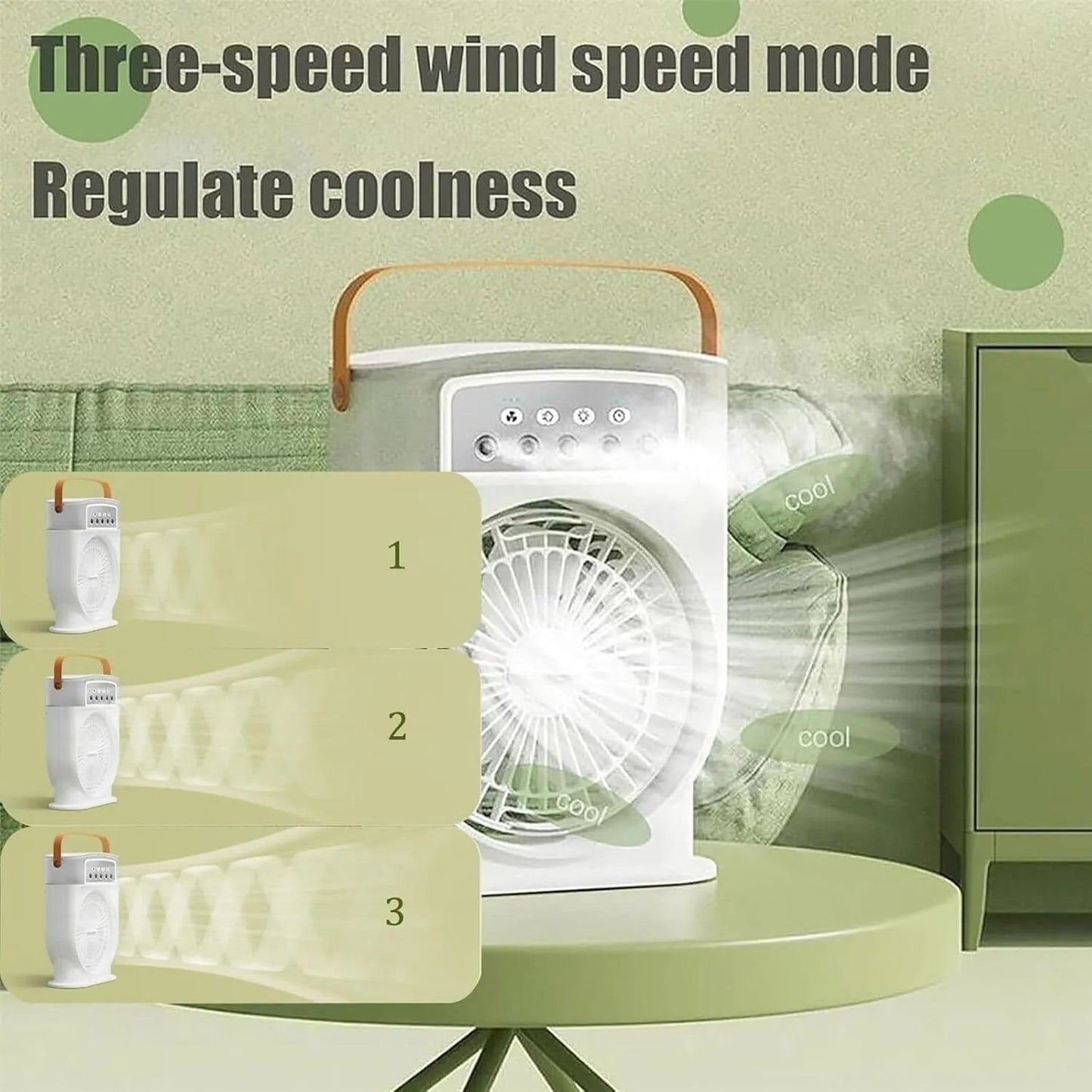 3 In 1 Fan Air Cooler with Ice Humidifier