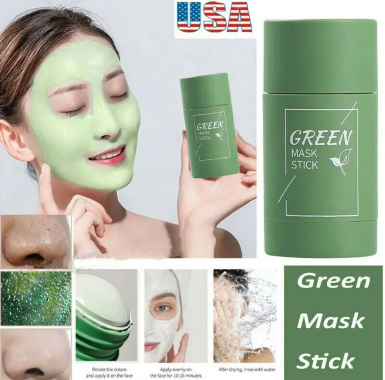 Green Tea Clay Mask Sticks
