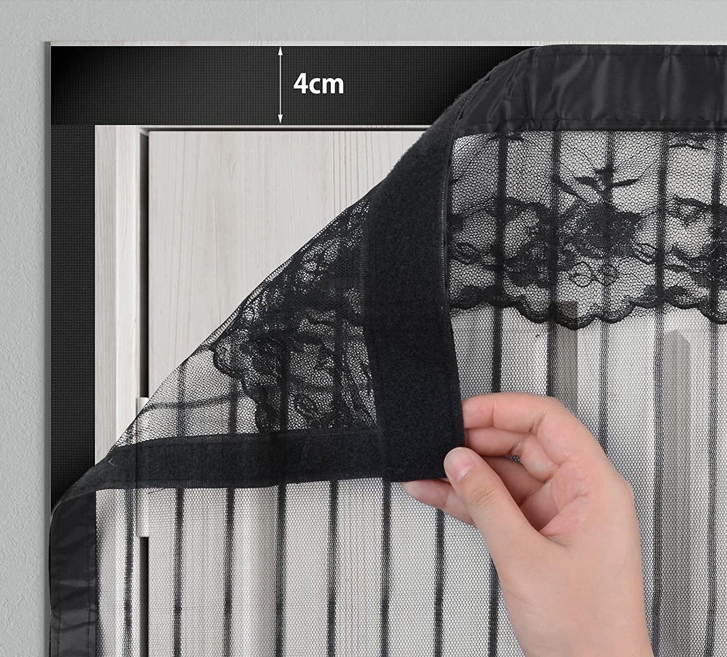 Screen Door Curtain Net