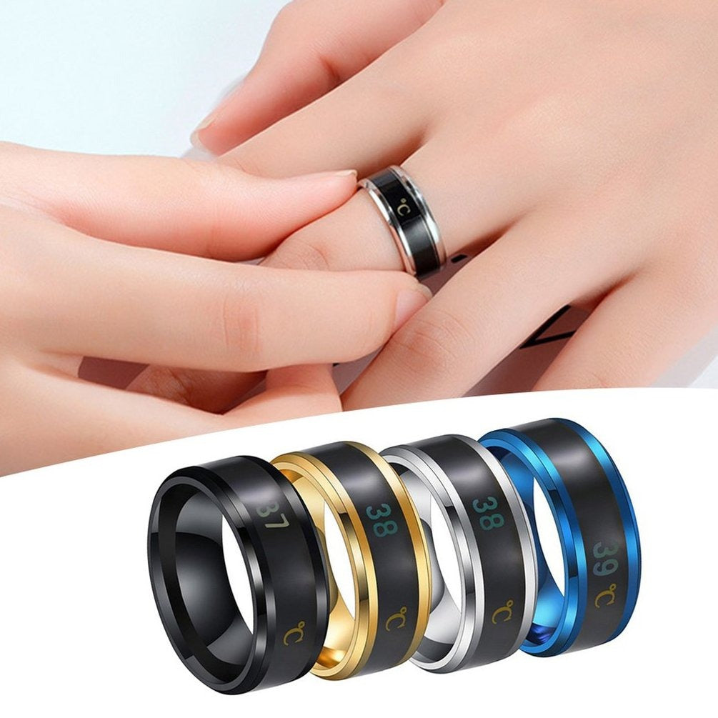Fashion Sensor Body Temperature Ring Man