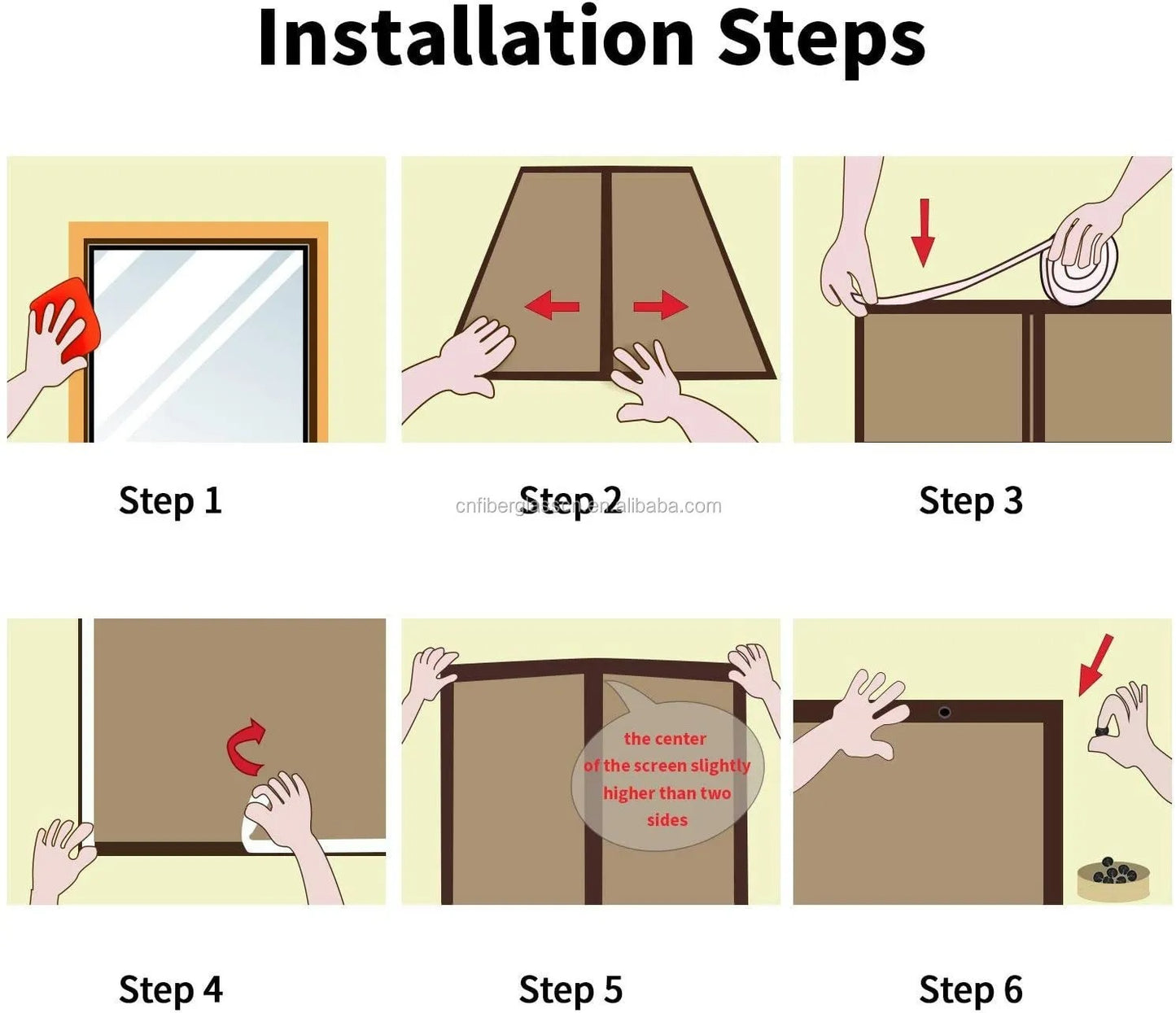 Screen Door Curtain Net