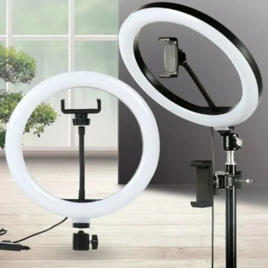 Stylish 26cm Ring Light with Phone Holder