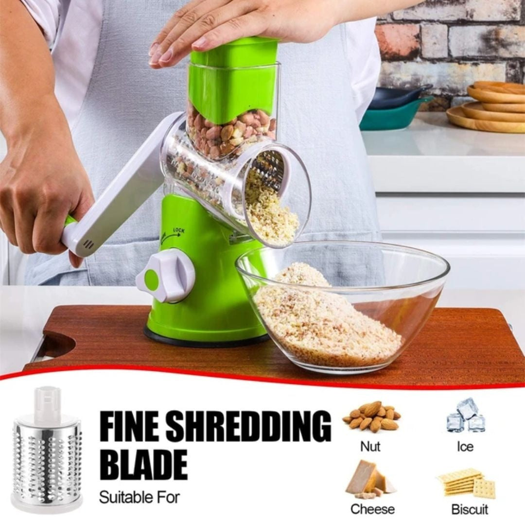 3-in-1 Manual Drum Vegetable Cutter & Slicer