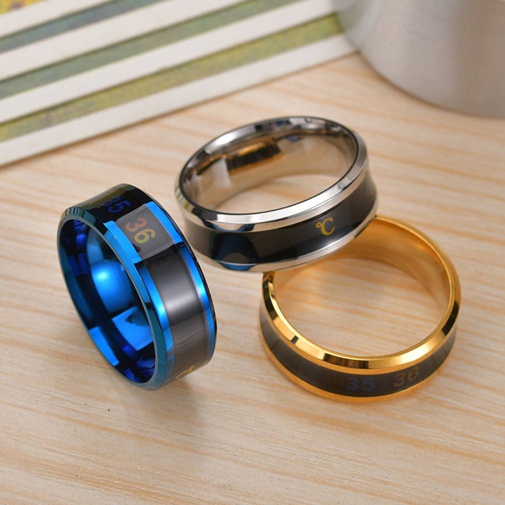 Fashion Sensor Body Temperature Ring Man