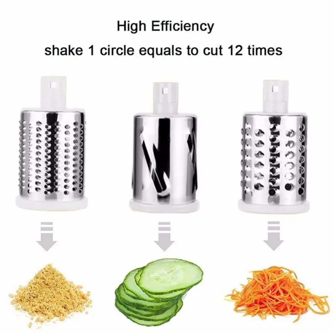 3-in-1 Manual Drum Vegetable Cutter & Slicer
