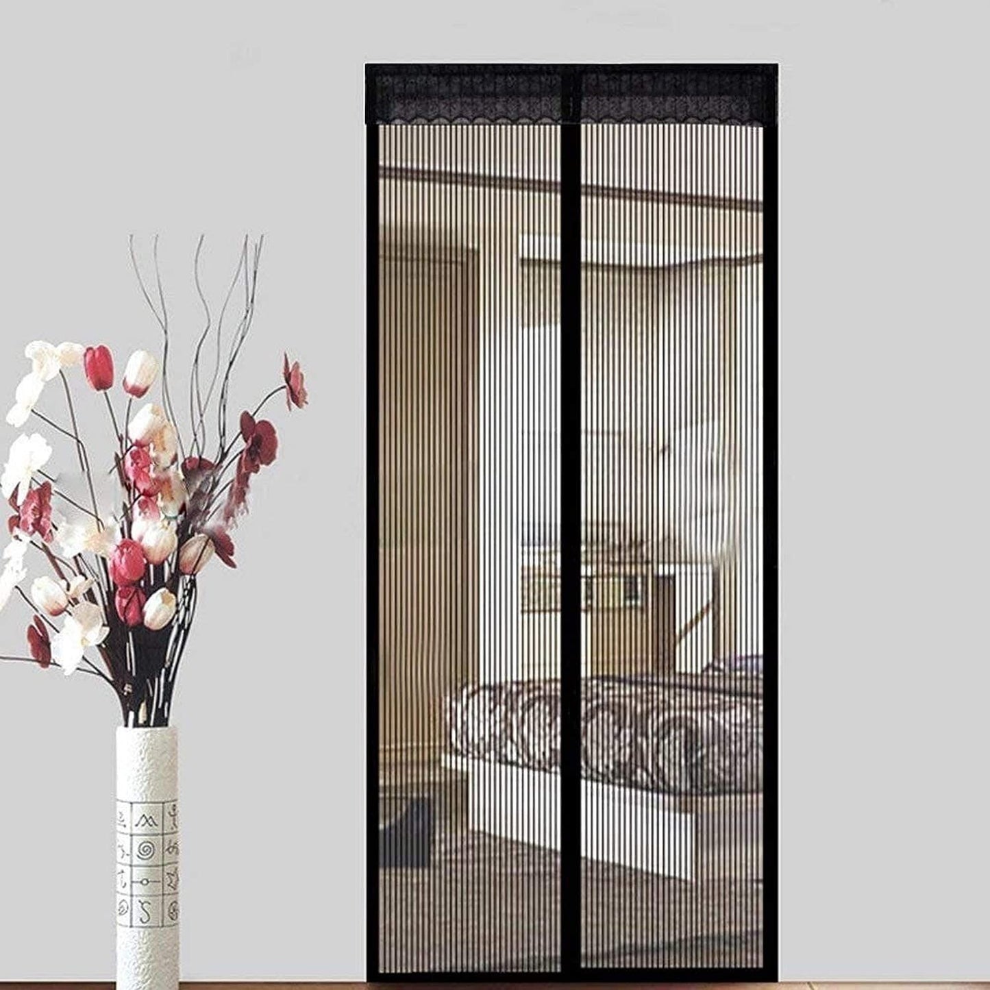 Screen Door Curtain Net